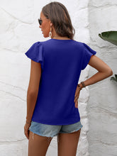 Load image into Gallery viewer, Textured Flutter Sleeve Blouse