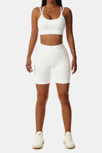 Load image into Gallery viewer, Crisscross Sports Bra and Biker Shorts Set