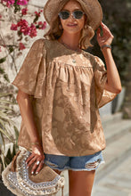 Load image into Gallery viewer, Round Neck Puff Sleeve Blouse