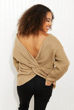 Load image into Gallery viewer, CY Fashion Just a Little Twist Full Size Open Back Sweater