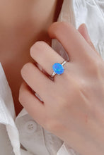 Load image into Gallery viewer, 925 Sterling Silver Opal Solitaire Ring