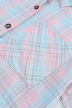 Load image into Gallery viewer, Plaid Button-Up Dropped Shoulder Shirt