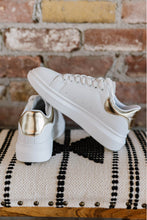Load image into Gallery viewer, Berness Kicks and Giggles Chunky Sole Sneakers in White and Gold