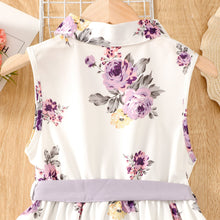 Load image into Gallery viewer, Floral Collared Neck Sleeveless Dress