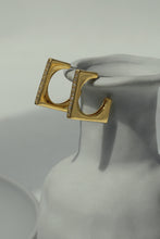 Load image into Gallery viewer, Rhinestone Open Square Earrings