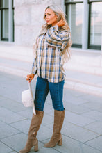 Load image into Gallery viewer, Plaid Raw Hem Button-Up Shirt