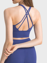 Load image into Gallery viewer, Scoop Neck Crisscross Straps Sports Bra