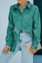 Load image into Gallery viewer, Plaid Puff Sleeve Button-Up Shirt