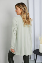 Load image into Gallery viewer, Zenana Sunday Morning Full Size Open Cardigan with Pockets in Sage