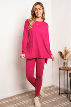 Load image into Gallery viewer, Zenana Ready to Relax Full Size Brushed Microfiber Loungewear Set in Magenta