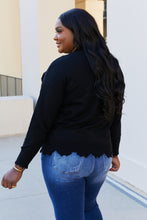 Load image into Gallery viewer, CY Fashion Full Size Heart Hem Detail Drop Shoulder Top