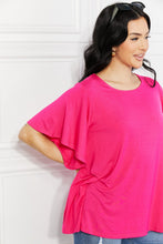 Load image into Gallery viewer, Yelete Full Size More Than Words Flutter Sleeve Top