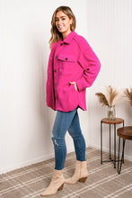 Load image into Gallery viewer, GeeGee Highway Full Size Longline Shirt Jacket with Pockets