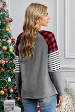 Load image into Gallery viewer, Mixed Print Letter Graphic Long Sleeve Top