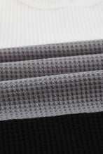 Load image into Gallery viewer, Contrast Striped Print Color Block Top