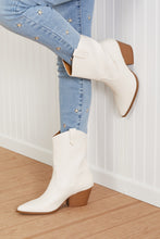 Load image into Gallery viewer, Qupid Howdy Y'all Corp Mid-Calf Cowboy Boots in Stone