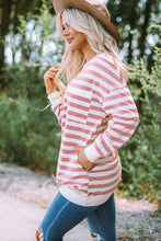 Load image into Gallery viewer, Striped Dropped Shoulder Longline Top
