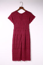 Load image into Gallery viewer, Lace Short Sleeve Midi Dress