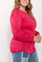 Load image into Gallery viewer, Acting Pro Asheville Full Size Balloon Sleeve Top