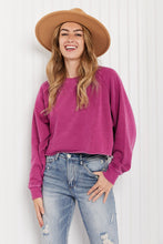 Load image into Gallery viewer, HYFVE Alpine Loop Cropped Rolled Hem Sweatshirt