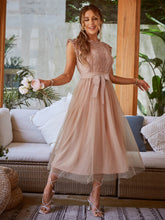 Load image into Gallery viewer, Lace Ruffle Shoulder Mesh Dress