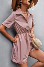 Load image into Gallery viewer, Button Down Collared Neck Romper