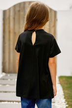 Load image into Gallery viewer, Girls Cutout Short Sleeve T-Shirt