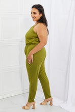 Load image into Gallery viewer, Capella Comfy Casual Full Size Solid Elastic Waistband Jumpsuit in Chartreuse