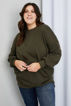 Load image into Gallery viewer, Zenana Full Size High-Low Drop Shoulder Sweatshirt