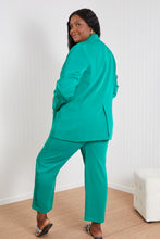 Load image into Gallery viewer, GeeGee Wall Street Full Size Bra, Blazer, and Pants Set in Kelly Green
