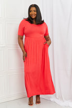 Load image into Gallery viewer, Celeste Sweetheart Full Size Short Sleeve Maxi Dress in Orange