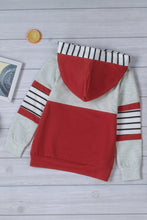 Load image into Gallery viewer, Girls Striped Color Block Hoodie