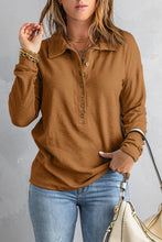 Load image into Gallery viewer, Half Button Collared Knit Top