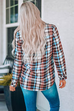 Load image into Gallery viewer, Plaid Contrast Leopard Print Shirt Jacket