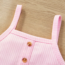 Load image into Gallery viewer, Decorative Button Tank and Floral Shorts Set