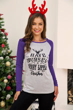 Load image into Gallery viewer, Christmas Contrast Long Sleeve T-Shirt