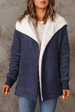 Load image into Gallery viewer, Faux Suede Sherpa Lining Jacket with Pockets