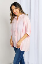Load image into Gallery viewer, DIBS 1006 Zenana Striped Half Sleeve Button Down Shirt