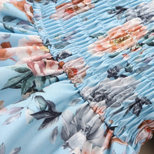 Load image into Gallery viewer, Girls Floral Smocked Flounce Sleeve Layered Dress