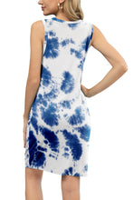 Load image into Gallery viewer, Tie-Dye Twisted Round Neck Sleeveless Dress