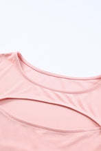 Load image into Gallery viewer, Plus Size Cutout Round Neck Short Sleeve Tee