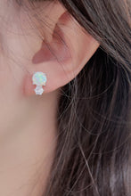 Load image into Gallery viewer, 4-Prong Opal Stud Earrings