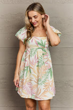 Load image into Gallery viewer, GeeGee Sugar & Spice Multicolored Leaf Print Mini Dress