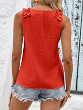 Load image into Gallery viewer, Swiss Dot Shoulder Detail V-Neck Tank