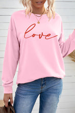 Load image into Gallery viewer, LOVE Dropped Shoulder Sweatshirt