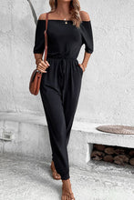 Load image into Gallery viewer, Off-Shoulder Jumpsuit with Pockets