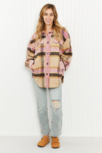 Load image into Gallery viewer, GeeGee Make Way Full Size Plaid Corduroy Trim Shacket