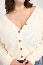 Load image into Gallery viewer, Heimish Full Size Button Front Ribbed Cardigan