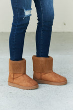 Load image into Gallery viewer, Forever Link Faux Suede Leather Rib-Knit Cuff Boots