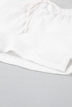 Load image into Gallery viewer, Textured Notched Neck Top and Slit Shorts Lounge Set